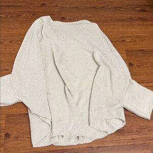 SHEIN Cream Cowl Neck Sweater